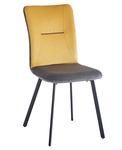 Čalouněná židle VLADO žlutá/šedá