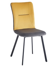Čalouněná židle VLADO žlutá/šedá