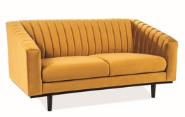 Čalouněné dvojkřeslo ASPREY 2 velvet žlutá curry