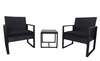 Zahradní ratanový set MADEIRA 2 křesla + 1 stůl černá