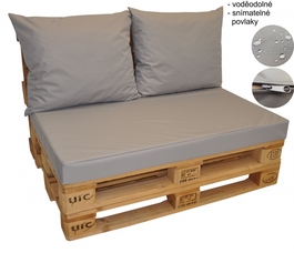 Polstry na paletový nábytek voděodolné -barva šedá 336