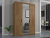 Šatní skříň ELINA 3D dub lefkas/zrcadlo