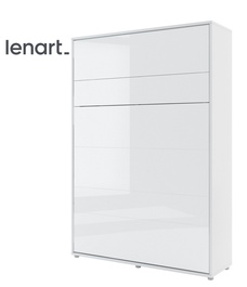 Výklopná vysoká postel 140 REBECCA bílá lesk/bílá mat