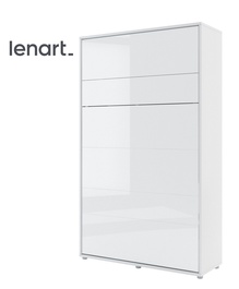 Výklopná vysoká postel 120 REBECCA bílá lesk/bílá mat