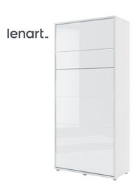 Výklopná vysoká postel 90 REBECCA bílá lesk/bílá mat