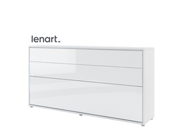 Výklopná široká postel 90 REBECCA bílá lesk/bílá mat