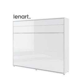 Výklopná široká postel 160 REBECCA bílá lesk/bílá mat