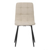 CT-281 CRM2 - Židle jídelní, potah krémová látka, kovová čtyřnohá podnož, černý mat