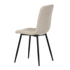 CT-281 CRM2 - Židle jídelní, potah krémová látka, kovová čtyřnohá podnož, černý mat