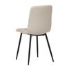 CT-281 CRM2 - Židle jídelní, potah krémová látka, kovová čtyřnohá podnož, černý mat