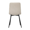 CT-281 CRM2 - Židle jídelní, potah krémová látka, kovová čtyřnohá podnož, černý mat