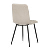 CT-281 CRM2 - Židle jídelní, potah krémová látka, kovová čtyřnohá podnož, černý mat
