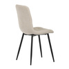 CT-281 CRM2 - Židle jídelní, potah krémová látka, kovová čtyřnohá podnož, černý mat