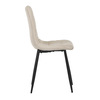 CT-281 CRM2 - Židle jídelní, potah krémová látka, kovová čtyřnohá podnož, černý mat