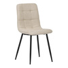 CT-281 CRM2 - Židle jídelní, potah krémová látka, kovová čtyřnohá podnož, černý mat