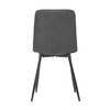 CT-281 GREY2 - Židle jídelní, šedá látka, černé kovové nohy