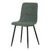CT-281 GRN2 - Židle jídelní, zelená látka, černé kovové nohy