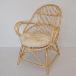 Ratanové křeslo Katak polstr světle béžový melír