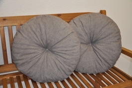 Polštář kulatý velký šedý set 2 kusy