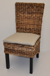 Židle Banny banánový list polstr tmavě béžový melír