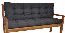 Polstr na zahradní lavičku 150 cm - látka tmavě šedý melír