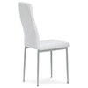 DCL-377 WT - Židle jídelní, bílá koženka, šedý kov