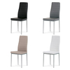 DCL-377 GREY - Židle jídelní, šedá koženka, šedý kov