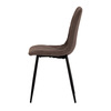 CT-283 BR2 - Židle jídelní, hnědá látka, nohy černý kov