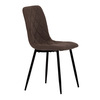 CT-283 BR2 - Židle jídelní, hnědá látka, nohy černý kov