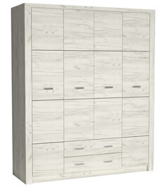 Šatní skříň 4-dveř.INDIANAPOLIS I-18 jasan bílý