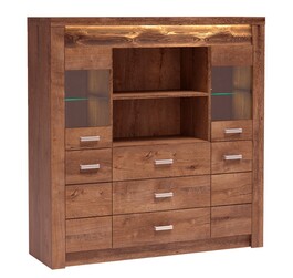 Vitrínová komoda INDIANAPOLIS I-22 jasan světlý