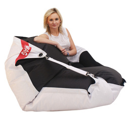 Sedací pytel 189x140 duo white - black