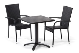 Jídelní set REUS antracit + 2x židle MADRID antracit