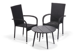 Jídelní set ELCHE antracit + 2x židle MADRID antracit IWH-10150015