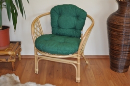 Polstr na křeslo Bahama tmavě zelený melír