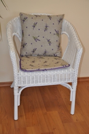 Polstr na křeslo Fabion levandule s polštářkem