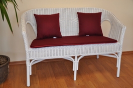 Polstr na lavici Fabion vínový s polštářky