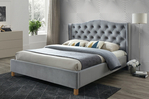 Postel NESP VELVET 160x200 cm šedá