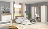 Sestava do ložnice MARKOS dub sonoma/bílá (postel 160, 2x NS, komoda 4S, skříň 4D)