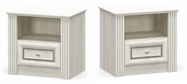Noční stolek 2 ks BRISTOL NEW II jasan sněhový
