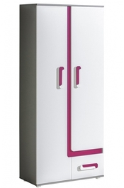 Šatní skříň APETTITA 1 antracit/růžová