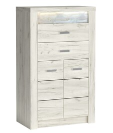 Komoda INDIANAPOLIS I-6 jasan bílý