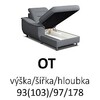 Sedací souprava BALBOA OT-2F-R-2 ve tvaru 