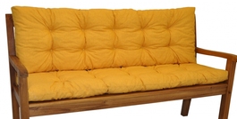 Polstr na zahradní lavičku 120 cm - látka žlutý melír