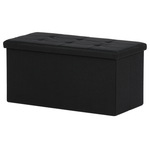 TAB-462 BK2 - Taburet s úložným prostorem, látka černá