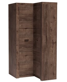 Rohová šatní skříň pravá INDIANAPOLIS I-14 jasan tmavý