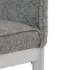 DCL-379 GREY2 - Židle jídelní, stříbrná látka, šedé kovové nohy