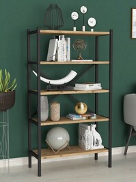 Regál ERICH borovice/černá