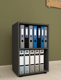 Regál s policemi KIERA 2 barva antracit