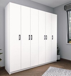 Šatní skříň šestidveřová COBEN 6 barva bílá